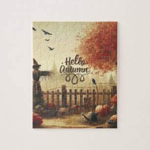 Autumn garden & scarecrow jigsaw puzzle