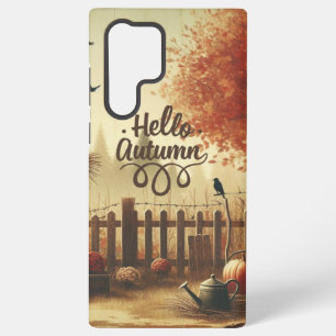 Autumn garden & scarecrow  samsung galaxy case
