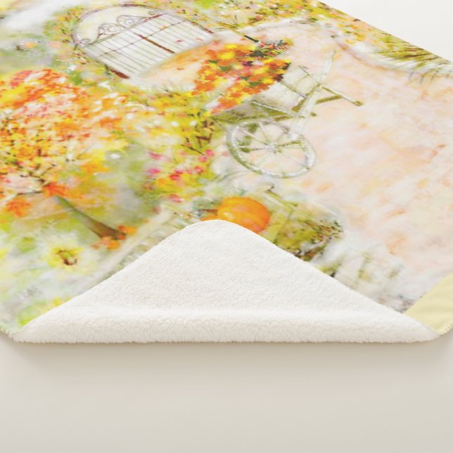 Autumn garden sherpa blanket (3/4)