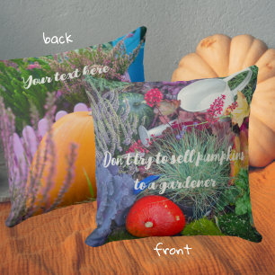 Autumn garden throw pillow