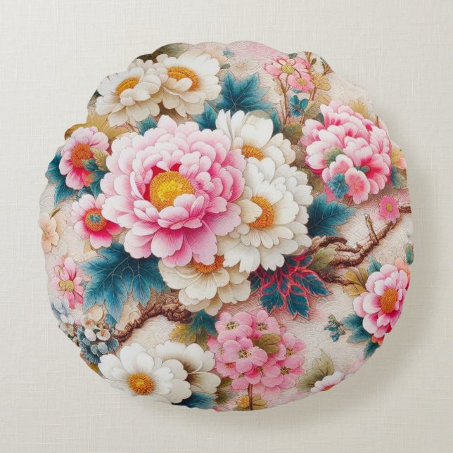 Autumn Gardens  Round Pillow (Front)