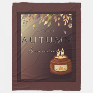 Autumn Gentle Evenings Fleece Blanket – Cozy Fall