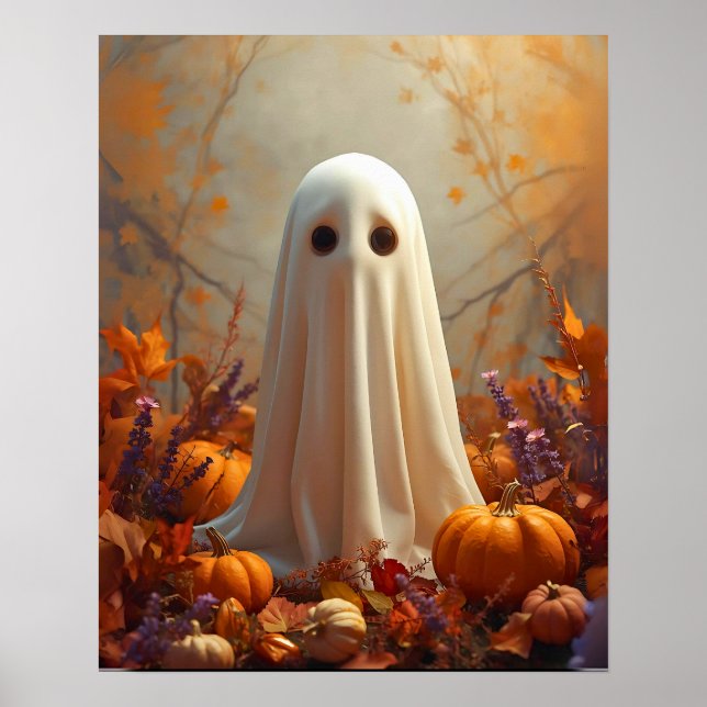 Autumn Ghost – Cozy Halloween & Fall Poster (Front)