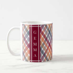 Autumn Gingham Coffee Mug