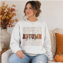 Autumn Girly Repeating Varsity Typography