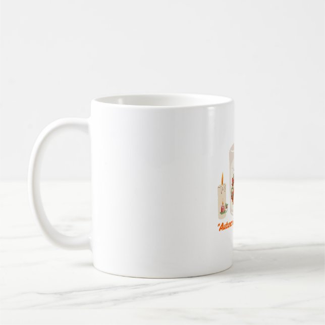 “Autumn Glow in Every Sip – Cozy Fall Coffee Mug” Coffee Mug (Left)