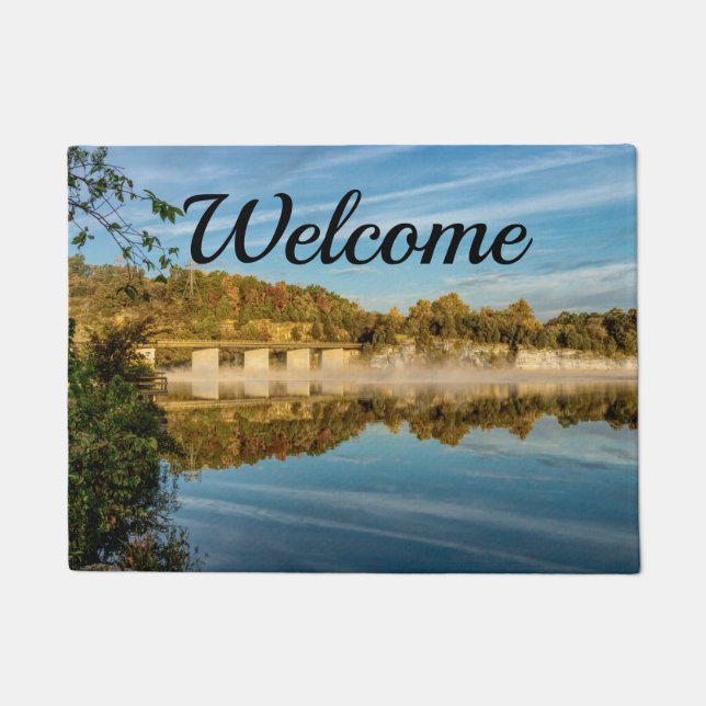 Autumn Glow Lake Springfield Welcome Doormat (Front)