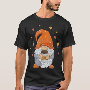 Autumn Gnome Coffee Funny Fall Season T-Shirt