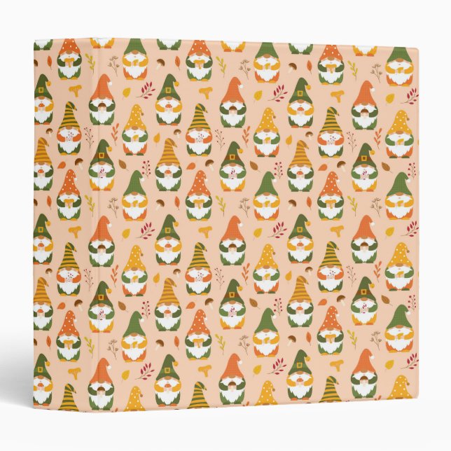 Autumn Gnomes in the Forest Pattern Binder (Front/Spine)