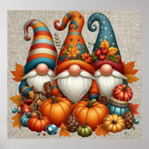 Autumn Gnomes Poster