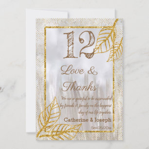 Autumn Gold Chestnut Leaves Table Numbers