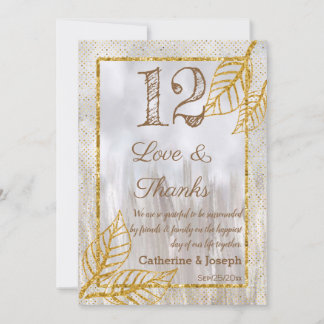 Autumn Gold Chestnut Leaves Table Numbers