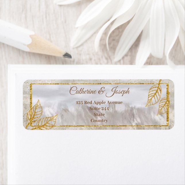 Autumn Gold Chestnut Leaves Wedding (Insitu)