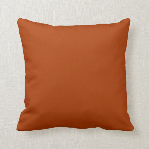 Autumn Gold Deep Rust Orange Colour Only Throw Pillow