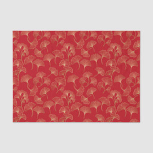 Autumn Gold Ginkgo in Red for Cozy Living Tissue Paper