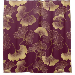 Autumn Gold Ginkgo Leaf Pattern