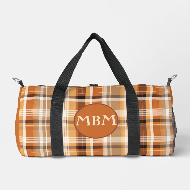 "Autumn Gold" Golfer Monogram Duffel Bag (Front)