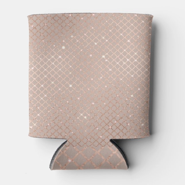 Autumn Gold Leaves: Floral Pattern Can Cooler (Front)