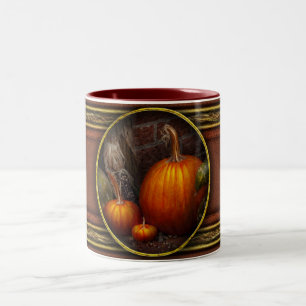 Autumn - Gourd - Family get together Two-Tone Coffee Mug