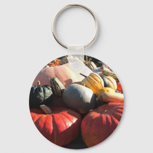Autumn Gourds and Pumpkin Keychain
