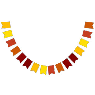 Autumn Gradient Theme Triangular  Bunting Flags