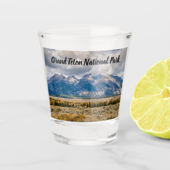 Autumn Grand Tetons Shot Glass (Front)