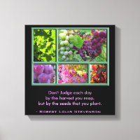 Autumn Grape Collage with Harvest Quote