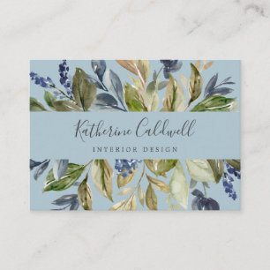 Autumn Greenery   Slate Business Card