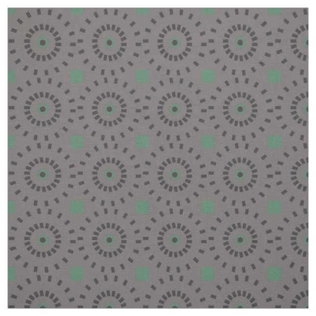 Autumn Grey Circle Pattern Fabric (Swatch)