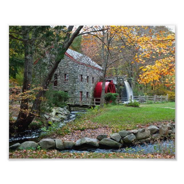 Autumn Grist Mill Photo Print (Front)