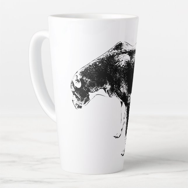 Autumn Guardian in Ink Latte Mug (Left Angle)