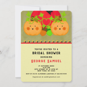 Autumn Halloween Best Bridal Shower Invitation