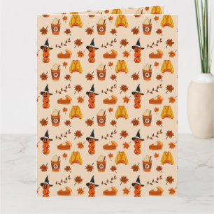 Autumn & Halloween Cozy Pattern Card