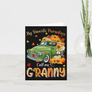 Autumn Halloween Fall My Favorite Pumpkin Call Me  Card