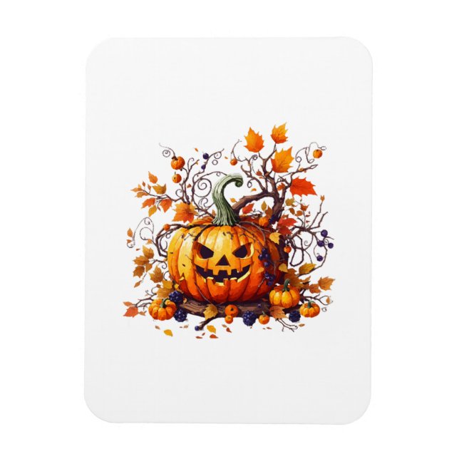 autumn Halloween funny pumpkin Magnet (Vertical)
