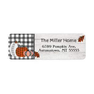 Autumn Halloween Pumpkin Return Address