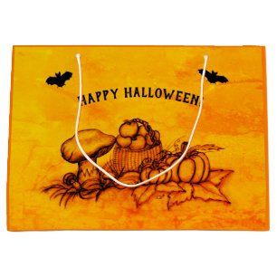 Autumn , Happy Halloween! Large Gift Bag
