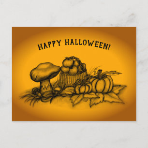 Autumn , Happy Halloween! Postcard