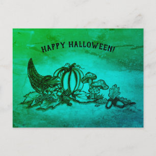Autumn , Happy Halloween! Postcard
