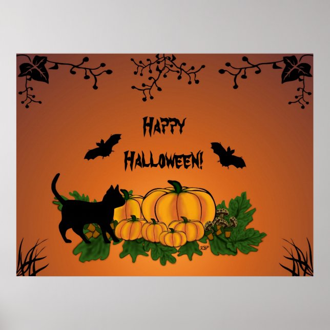 autumn, Happy Halloween ! Poster (Front)