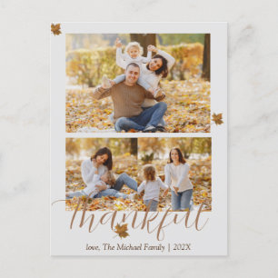 autumn happy thanksgiving   Family photo Collage Holiday Postcard
