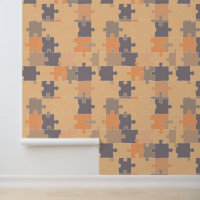 Autumn Harmony: Puzzle Pattern in Warm Neutrals