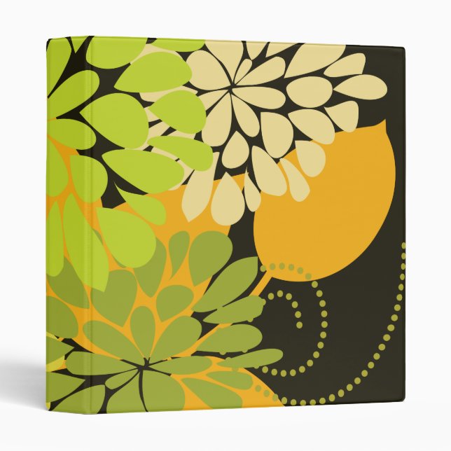 Autumn Harvest Abstract Floral Nature Fine Art Binder (Front/Spine)