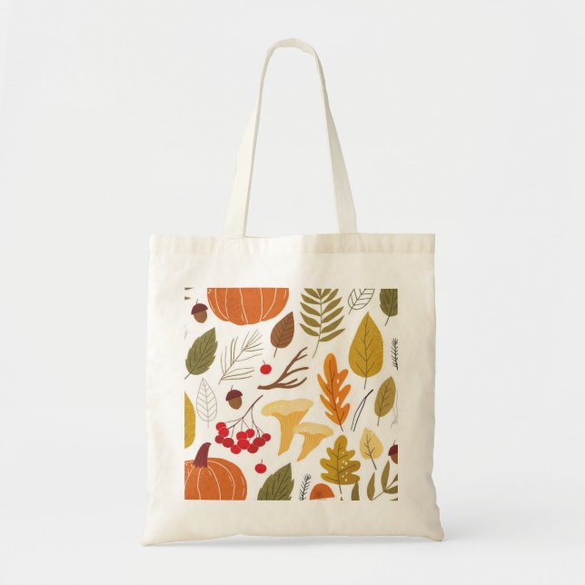 Autumn Harvest Aesthetic Tote Bag (Front)