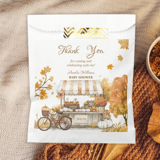 Autumn Harvest Baby Shower Thank You Favour Bag (Creator Uploaded)