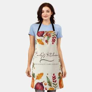 Autumn Harvest Baking Personalized Fall Pie & Pump Apron