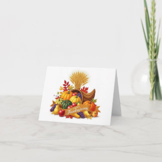 Autumn Harvest Blessings — Thanksgiving Card