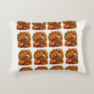 Autumn Harvest Bounty Short-Sleeve Hawaiian Accent Pillow