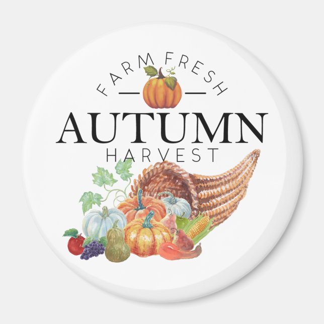 Autumn harvest cornucopia  magnet (Front)