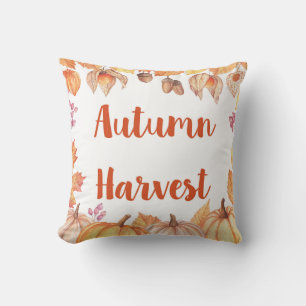 Autumn Harvest Fall Home Decor Throw Pillow 